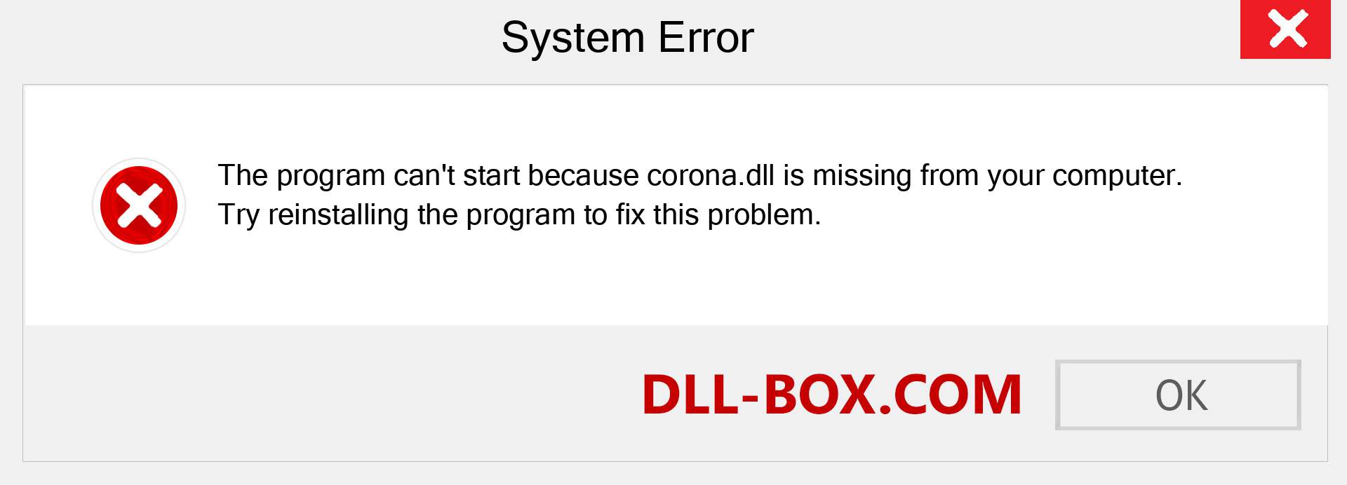  corona.dll file is missing?. Download for Windows 7, 8, 10 - Fix  corona dll Missing Error on Windows, photos, images