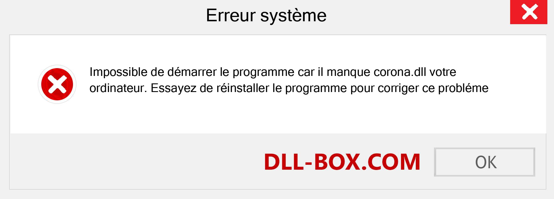 Le fichier corona.dll est manquant ?. Télécharger pour Windows 7, 8, 10 - Correction de l'erreur manquante corona dll sur Windows, photos, images